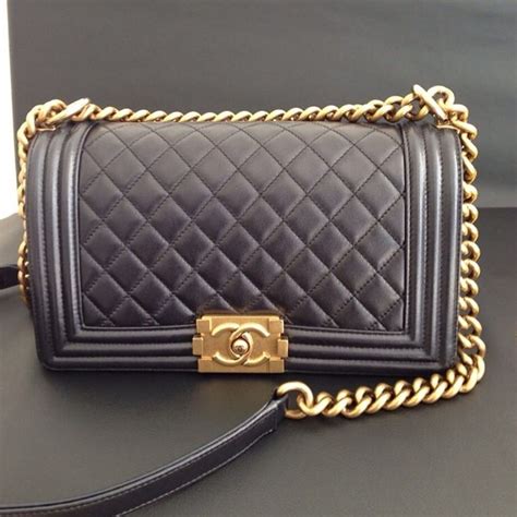 chanel boy bag shiny gold|Chanel boy bag gold hardware.